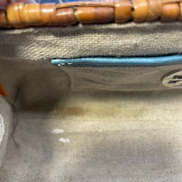 Tory Burch Rattan and Leather Clutch - Picture 4 of 10